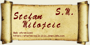 Stefan Milojčić vizit kartica